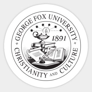 University George Fox Sticker